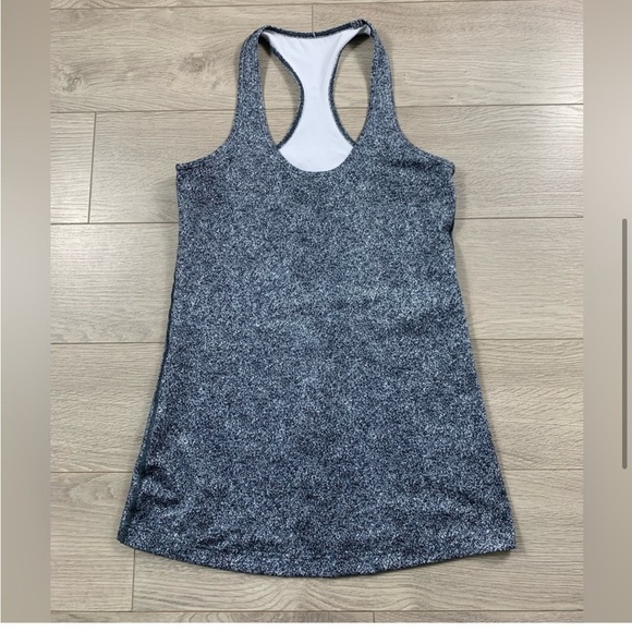 Lululemon Cool Racerback Tank Top Rio Mist White Black - Picture 1 of 12